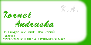 kornel andruska business card