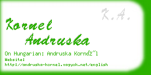 kornel andruska business card